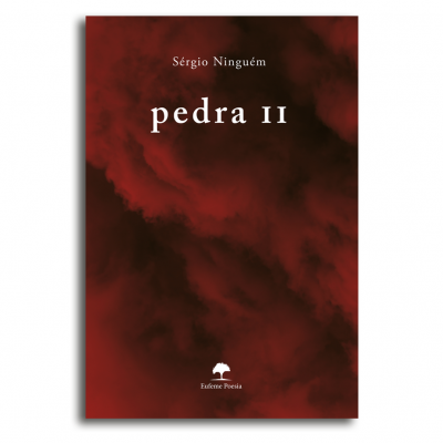Capa de livro vermelho com título pedra II e autor Sérgio Ninguém