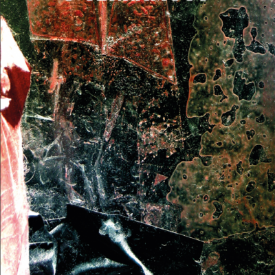 Capa de livro 'O TERRAMOTO' com fundo abstrato em tons escuros e texto branco