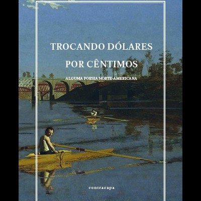 Capa de livro com título e imagem de crianças em barcos num rio sob ponte