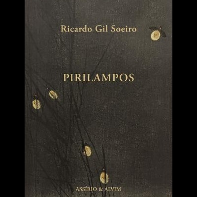 Capa de livro preta com pontos amarelos e texto dourado