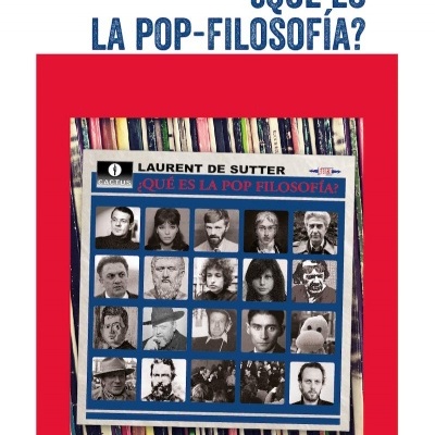 Capa do livro '¿Qué es la Pop-Filosofía?' com fotografias de várias pessoas