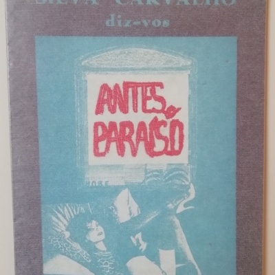 Capa de livro com texto SILVA CARVALHO diz-vos e ANTES DO PARAÍSO