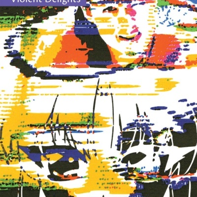 Capa do álbum Violent Delights de Hetamoé com arte abstrata colorida