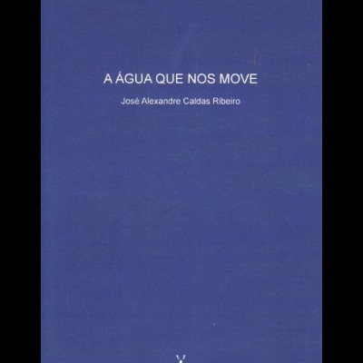 Capa de livro azul com título e autor em branco