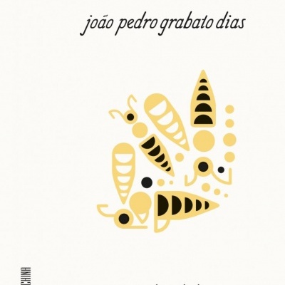 Capa de livro com título 'odes didácticas' e nome do autor, desenho abstrato amarelo e preto.