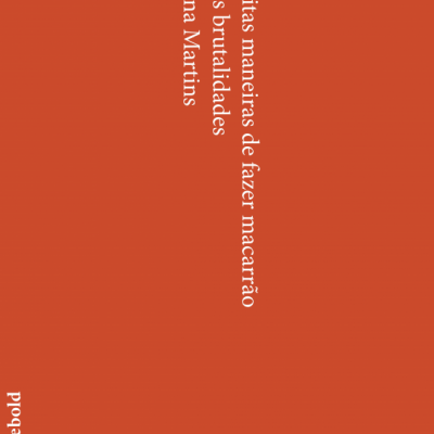 Capa de livro laranja com texto branco vertical