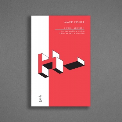 Capa de livro vermelho e branco com texto e grafismo geométrico