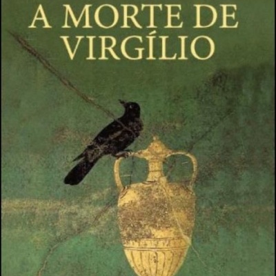 Livro 'A Morte de Virgílio' de Hermann Broch, capa verde com ânfora dourada e pássaro preto