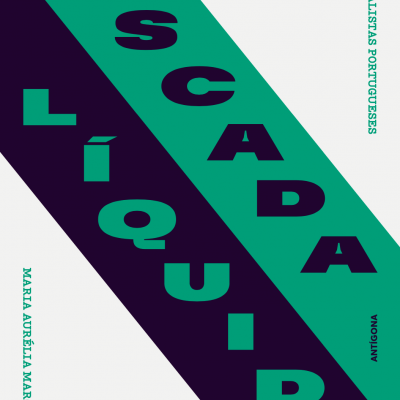 Capa de livro com texto em verde e preto sobre faixas diagonais verdes e azul escuro