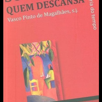 Capa de livro vermelha com título e autor, imagem abstrata colorida no centro inferior