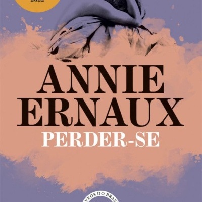 Capa do livro Perder-se de Annie Ernaux em fundo lilás com círculo amarelo e selo editorial
