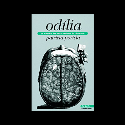 Capa de livro com imagem de cérebro e texto em preto e verde