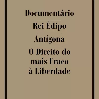 Capa de livro castanha com título e autor em texto preto.