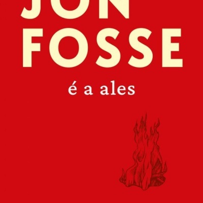 Capa de livro vermelha com texto e ilustração de chamas