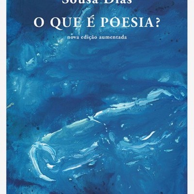 Capa de livro azul com texto em branco