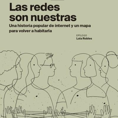 Capa de livro 'Las redes son nuestras' de Marta G. Franco com ilustração de pessoas ligadas por linhas