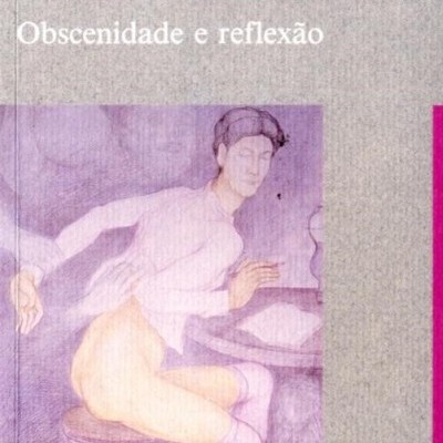Capa do livro 'Obscenidade e reflexão' de Henry Miller com ilustração roxa