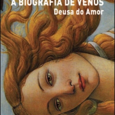 Capa do livro A BIOGRAFIA DE VÉNUS Deusa do Amor com ilustração de mulher ruiva
