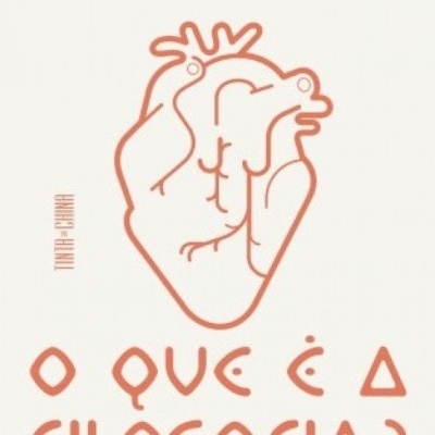 Capa de livro branca com título, ilustração de coração e texto em laranja