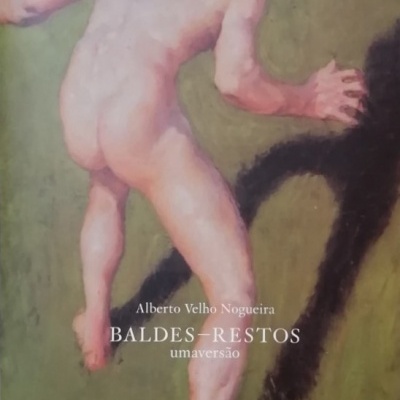 Capa de livro com pintura de homem nu e texto do título e autor