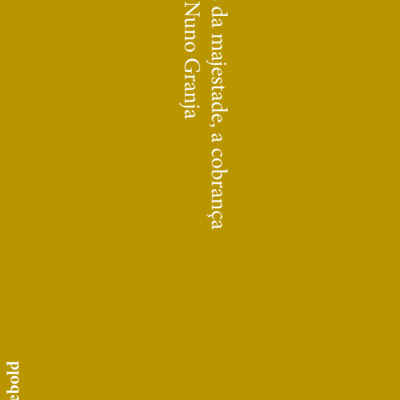 Capa de livro mostarda com texto branco vertical