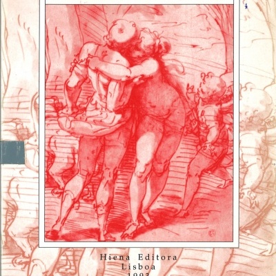 Capa de livro com ilustração vermelha e título em português