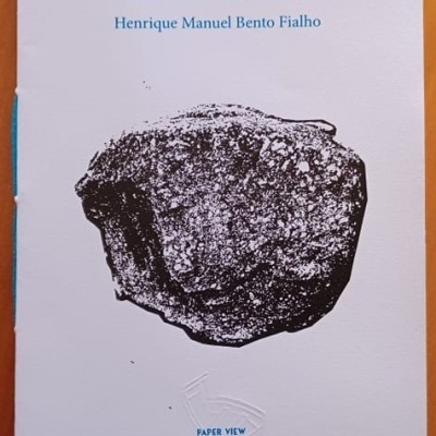 Capa de livro branco com pedra preta desenhada e texto PEDRA BRUTA