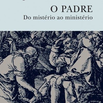 Capa do livro O PADRE com ilustração histórica e texto do título e autor