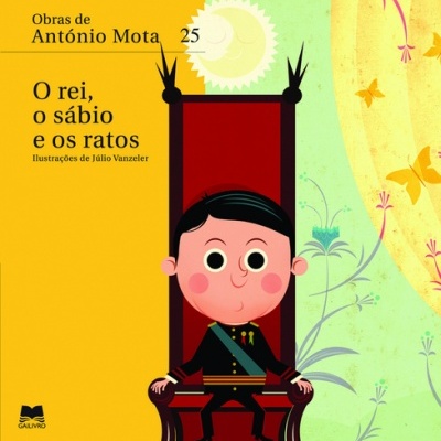 Capa do livro infantil com ilustração de rei sentado no trono
