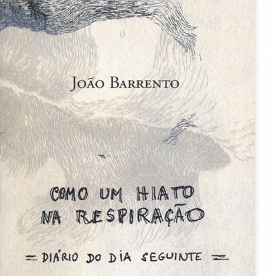 Capa de livro bege com texto manuscrito preto e textura de riscos