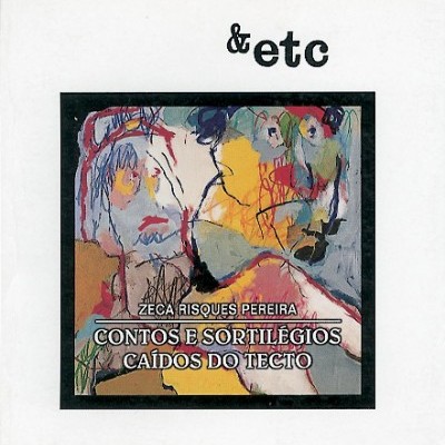 Capa de livro com pintura abstrata e texto em preto e branco