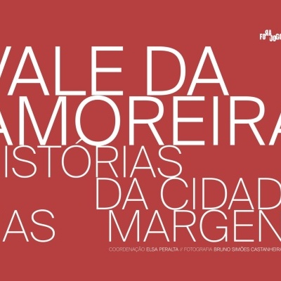 Imagem com texto branco sobre fundo vermelho com título e autores