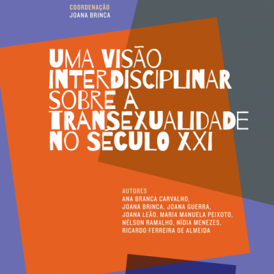Capa de livro colorida com texto sobre transexualidade no século XXI.