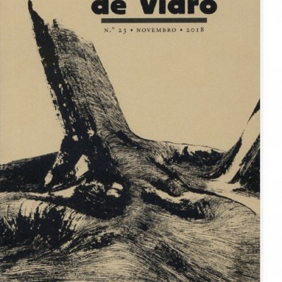 Capa de revista Telhados de Vidro com ilustração preta sobre fundo bege