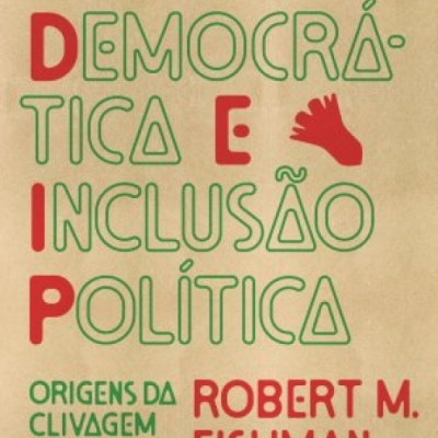 Capa de livro com texto em verde e vermelho sobre fundo bege.