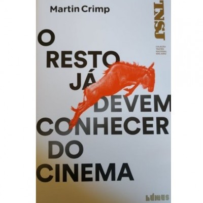 Capa de livro com texto em várias cores e cavalo vermelho saltando