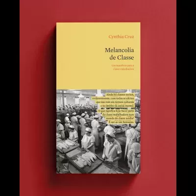 Capa de livro amarelo com foto a preto e branco e texto