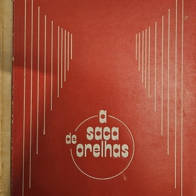 Capa de livro vermelho com texto branco e linhas verticais decorativas