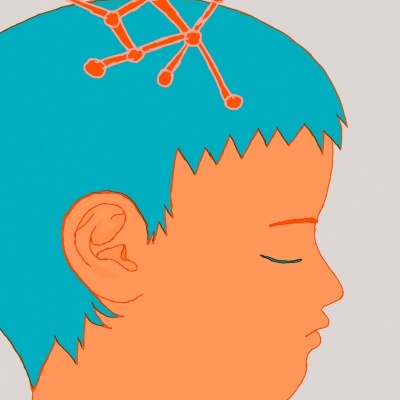 Capa de livro com ilustração de cabeça humana e texto SINAPSES IVO PUIUPO