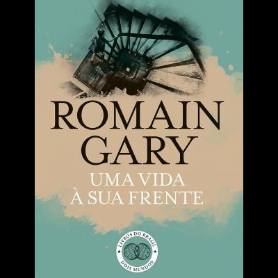 Capa de livro azul esverdeado com escada em espiral e texto do título e autor
