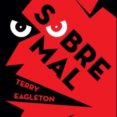 Capa de livro vermelha e preta com figura de diabo estilizado e texto SOBREMAL TERRY EAGLETON