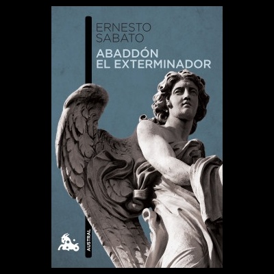 Capa de livro com escultura de anjo em pedra e texto do título e autor