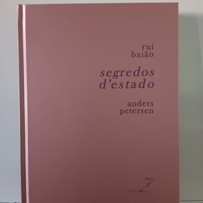Livro rosa claro com texto roxo na capa
