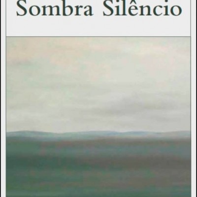 Capa de livro Sombra Silêncio de Carlos Poças Falcão com imagem abstrata em tons de cinza e azul