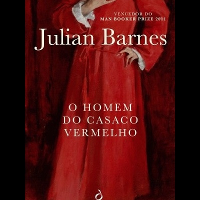 Capa de livro com título 'O HOMEM DO CASACO VERMELHO' em fundo vermelho