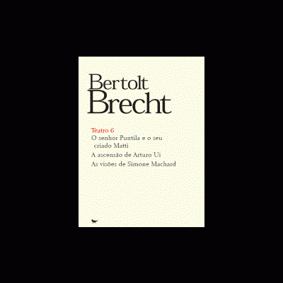 Capa de livro branca com texto sobre obras de Bertolt Brecht