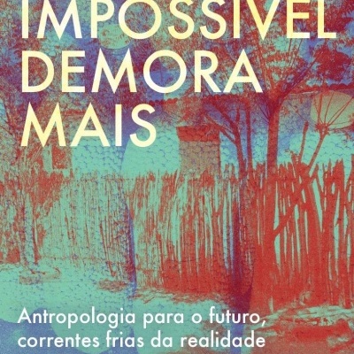 Capa de livro O IMPOSSÍVEL DEMORA MAIS com fundo artístico colorido.