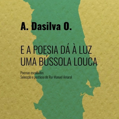 Capa de livro com mapa de Portugal verde e texto preto em fundo amarelo