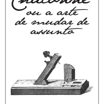 Capa de livro 'Chaconne ou a arte de mudar de assunto' com ilustração e decoração clássica