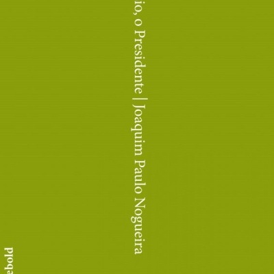 Capa de livro verde com texto branco vertical